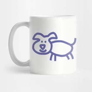 Very Peri Periwinkle Blue Line Puppy Dog Color of the Year 2022 Mug